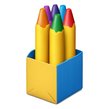 Yellow Crayon Box with 6 Crayons Inside sticker