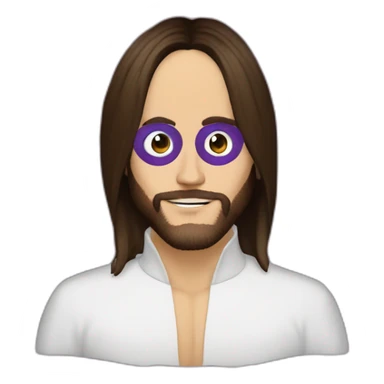 Jared Leto with face eggplant sticker