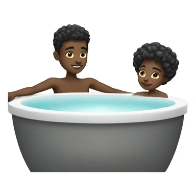 A black boy taking a spa day  sticker