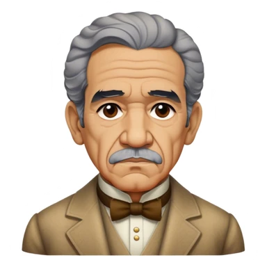 Cinematic Realistic Gabriel García Márquez Portrait Emoji, depicted as a visionary writer with a contemplative gaze in period attire, rendered with rich textures and warm literary lighting that captures his magical realism legacy. sticker