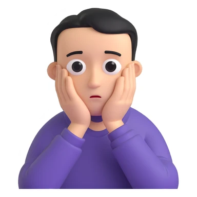 Sad person with a downcast expression sticker