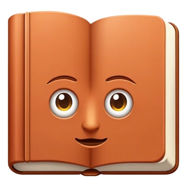 Terracotta colored book sticker