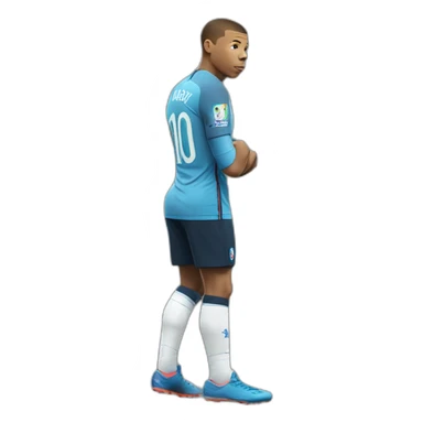 Kilian mbappe avec le mallio de l’om sticker