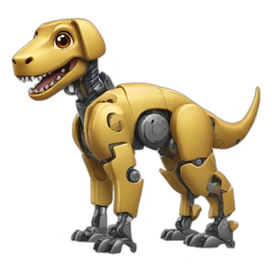 robotic dog dinosaur sticker