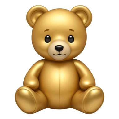 gold tedy bear sticker