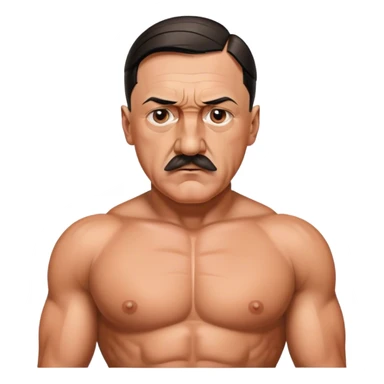 Adolf Hitler, with a six pack sticker