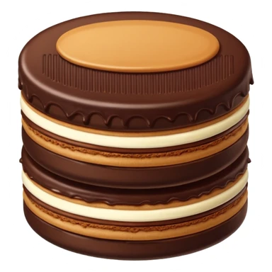 un alfajor triple de dulce de leche y chocolate de portezuelo sticker