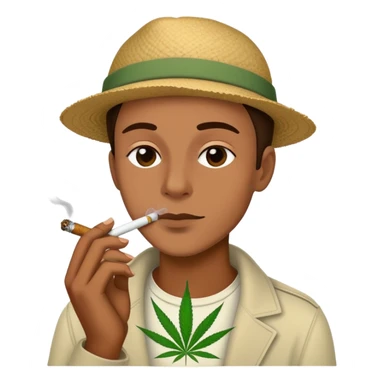 Jul qui fume de la beuh  sticker