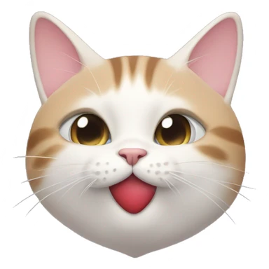 Cat blowing heart shaped kiss with eyes closed sticker