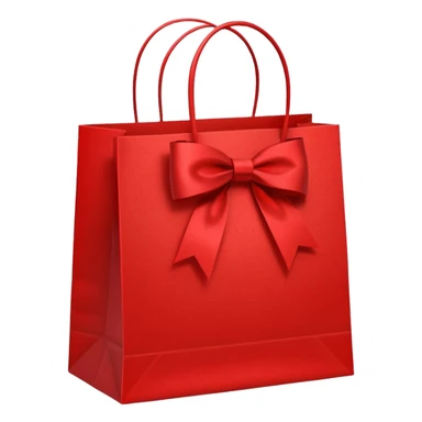 red christmas gift bag sticker