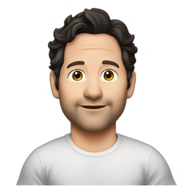 Paul Rudd wearing t-shirt sticker