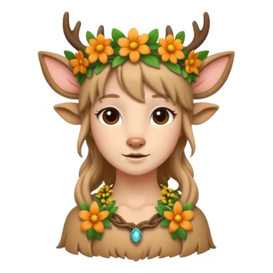 Cute Druid human like fawn sticker
