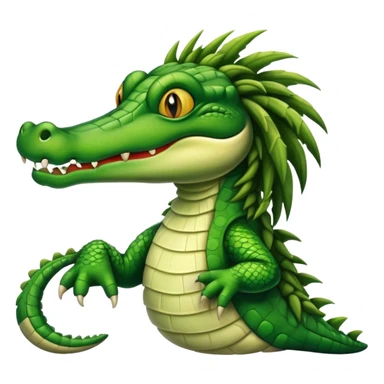 Alligator with dreadlocks  sticker