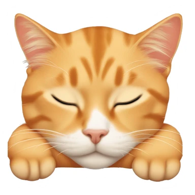 orange cat sleeping with blonde hair girl sticker