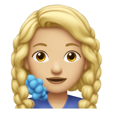 Femme blonde qui fume une puff sticker