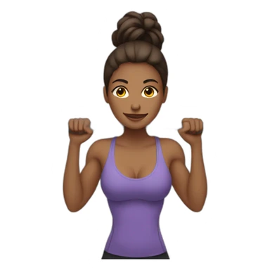 woman lifting weights in gym sticker
