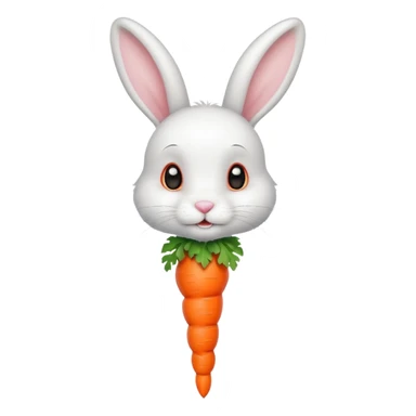 bunny with carrot sticker