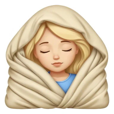 A girl sleep with blanket  sticker