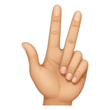 🤟 забери мізінчик і постав середній палець sticker