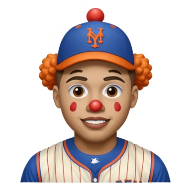 Juan Soto as a clown in Mets jersey sticker