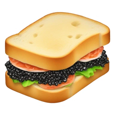 sandwich with caviar sticker