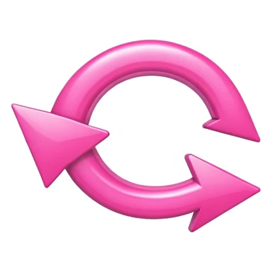 Pink curved arrow sticker