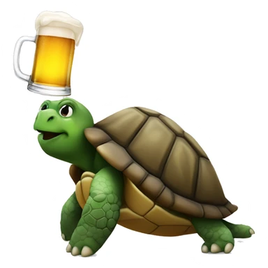 drunk turtle passed out with beer in hands sticker