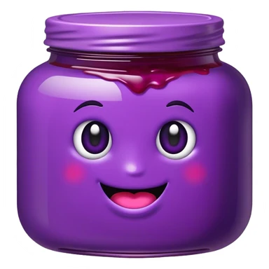 Realistic grape jelly emoji sticker