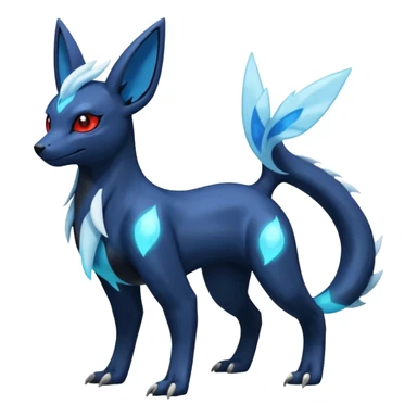 Manectric-Electrike-Lugia-Umbreon-Draco-Fakémon-hybrid-creature (full body), 4 legs sticker