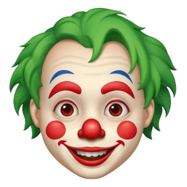 clown with green hair sticker