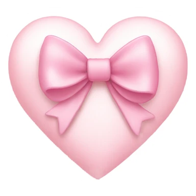 Light pink heart with a bow sticker