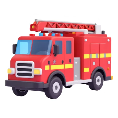 red and black fire truck sticker