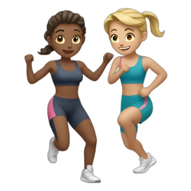 couple training together sticker