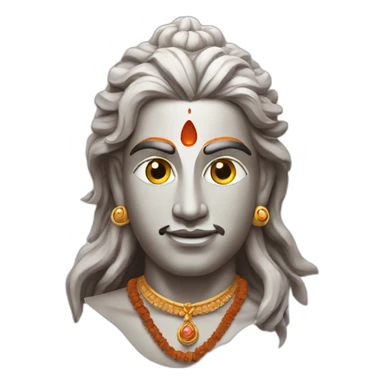 lord shiva wearing rudraksh maala sticker