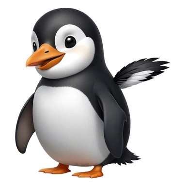 laughing penguin sticker