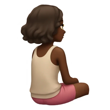 Girl watching sunset sticker