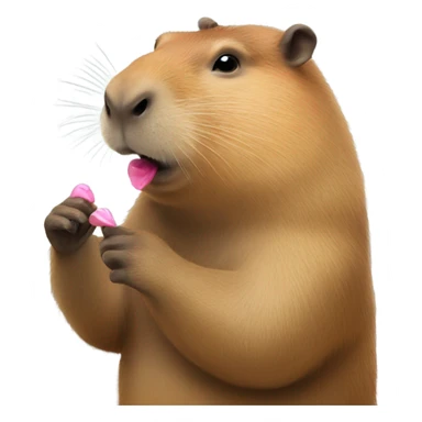 Capybara blowing kisses sticker