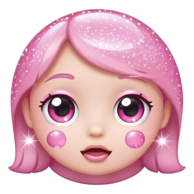 baby pink glitter sparkling shiny sticker