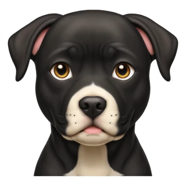 Black lab Pitt bull mix dog sticker