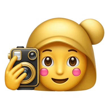 Emoji avec un appareil photo sticker