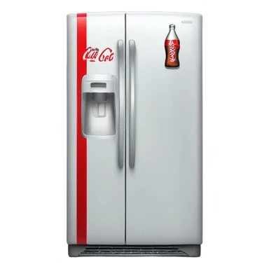 Red refrigerator full of Diet Coke  sticker