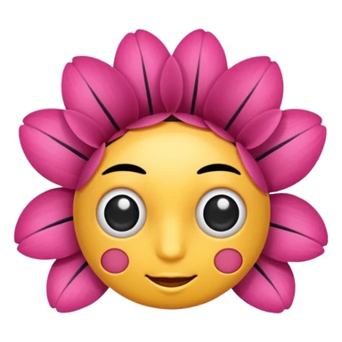 Flower with bedroom eyelashes sticker