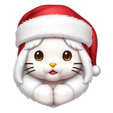 Hello kitty wearing a Santa hat  sticker