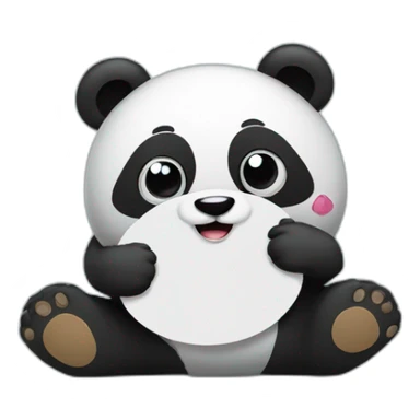 panda holds sign with question mark noticed on it sticker