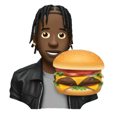 Travis Scott with burger sticker