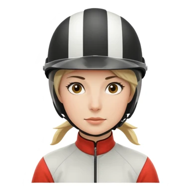  horse jockey woman face sticker