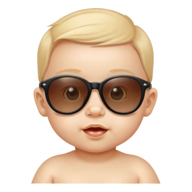 A baby with sunglasses sticker