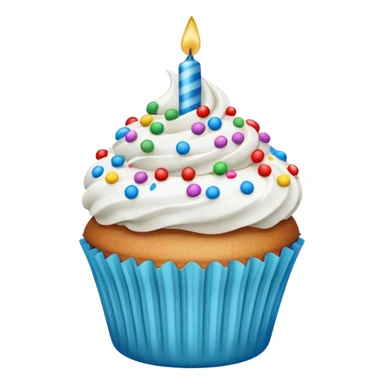  birthday Cupcake with white icing sticker