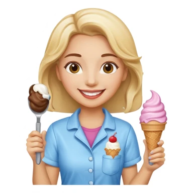 Ice Cream Vendor woman  sticker