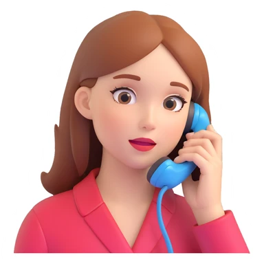girl talking on phone bedroom background, close up pose sticker